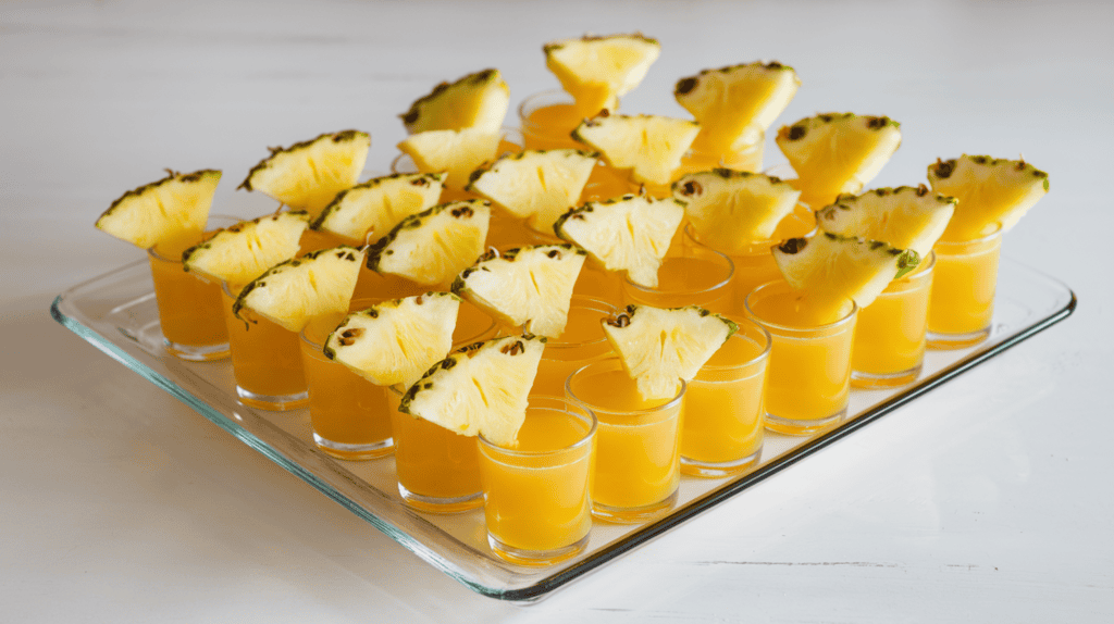 Tropical pineapple paradise jello shots
