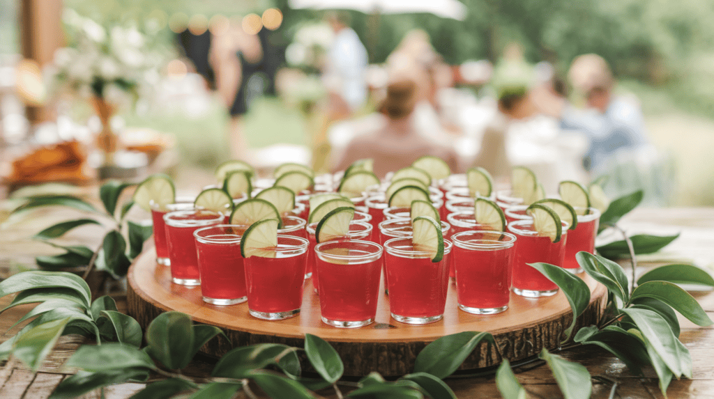 Cherry lime tequila jello shots