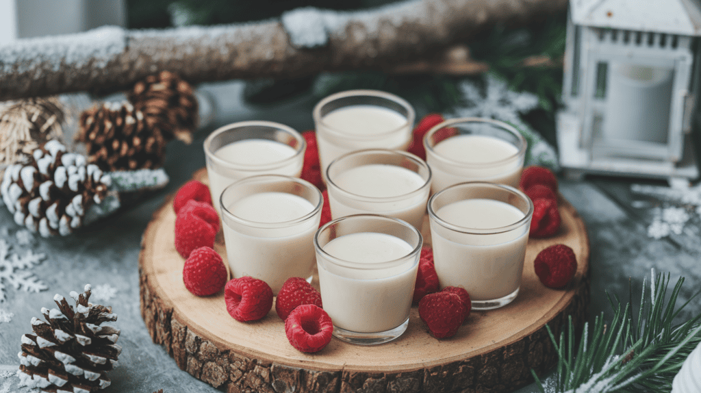 Creamy white russian jello shots in cups